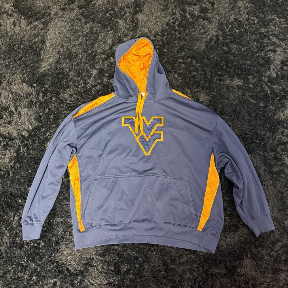 Vintage West Virginia Mountaineers WVU NCAA Blue & Gold Hoodie Sportswear